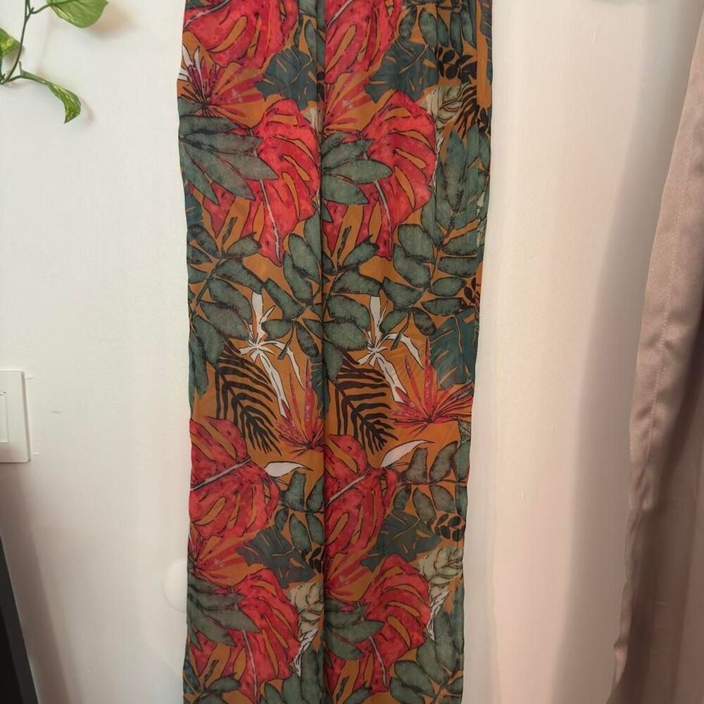 Tropical Festival  Sheer Pants Prettylittlething Women's multi Trousers 6
